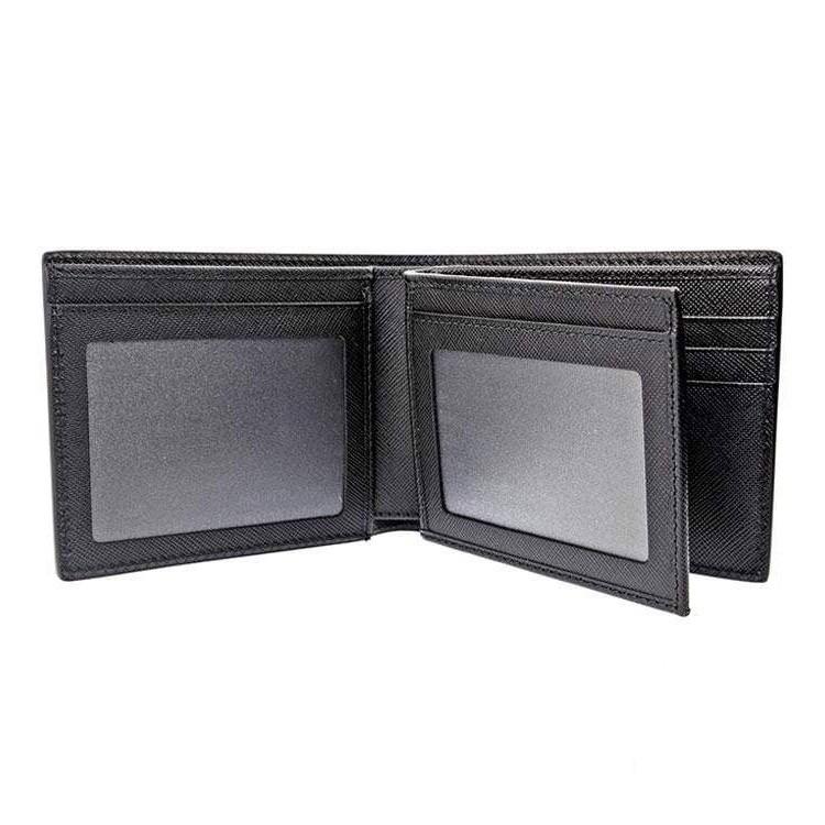Montblanc portafoglio 6 scomparti con 2 tasche trasparenti Sartorial nero 113220