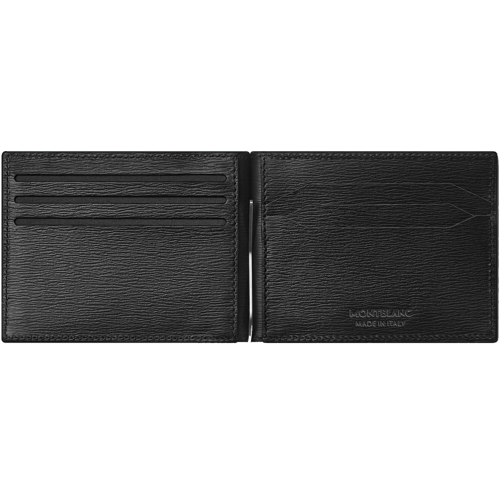 Montblanc portafoglio 6 scomparti Meisterstück 4810 nero con fermasoldi 129245