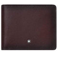 Montblanc portafoglio 6 scomparti Meisterstück Sfumato bordeaux 123720