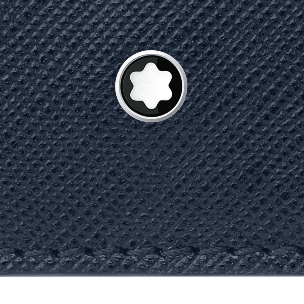 Montblanc portafoglio 6 scomparti Montblanc Sartorial blu 128585