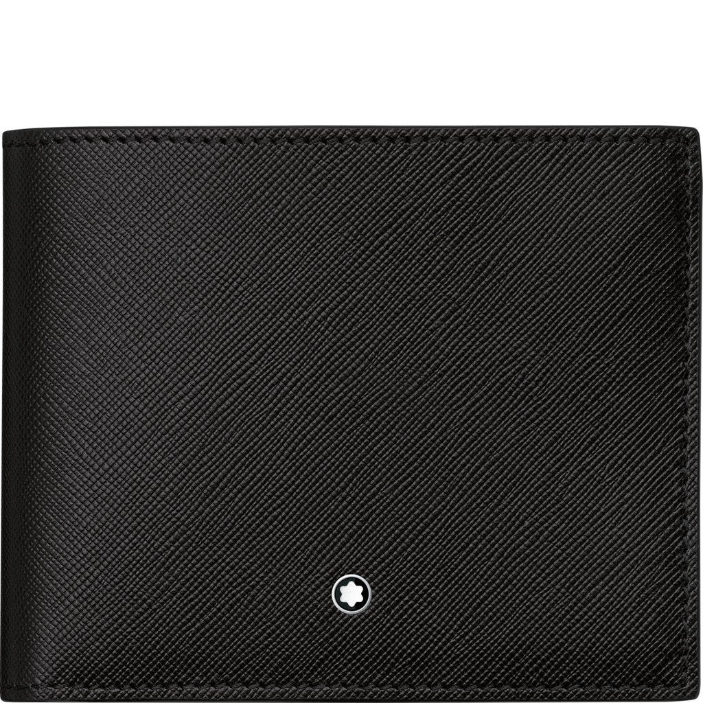 Montblanc portafoglio 9 scomparti con tasca trasparente Sartorial nero 113210