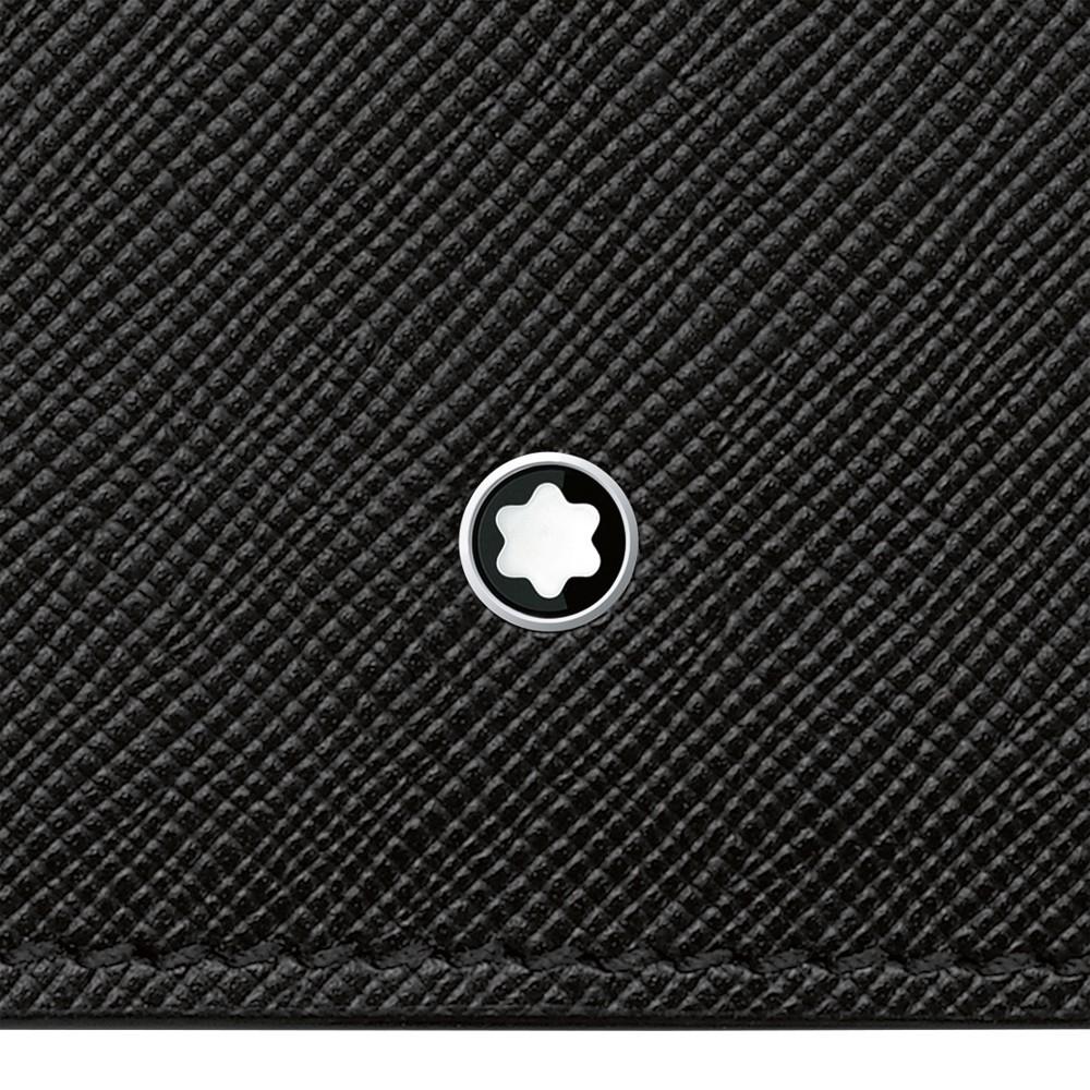 Montblanc portafoglio 9 scomparti con tasca trasparente Sartorial nero 113210