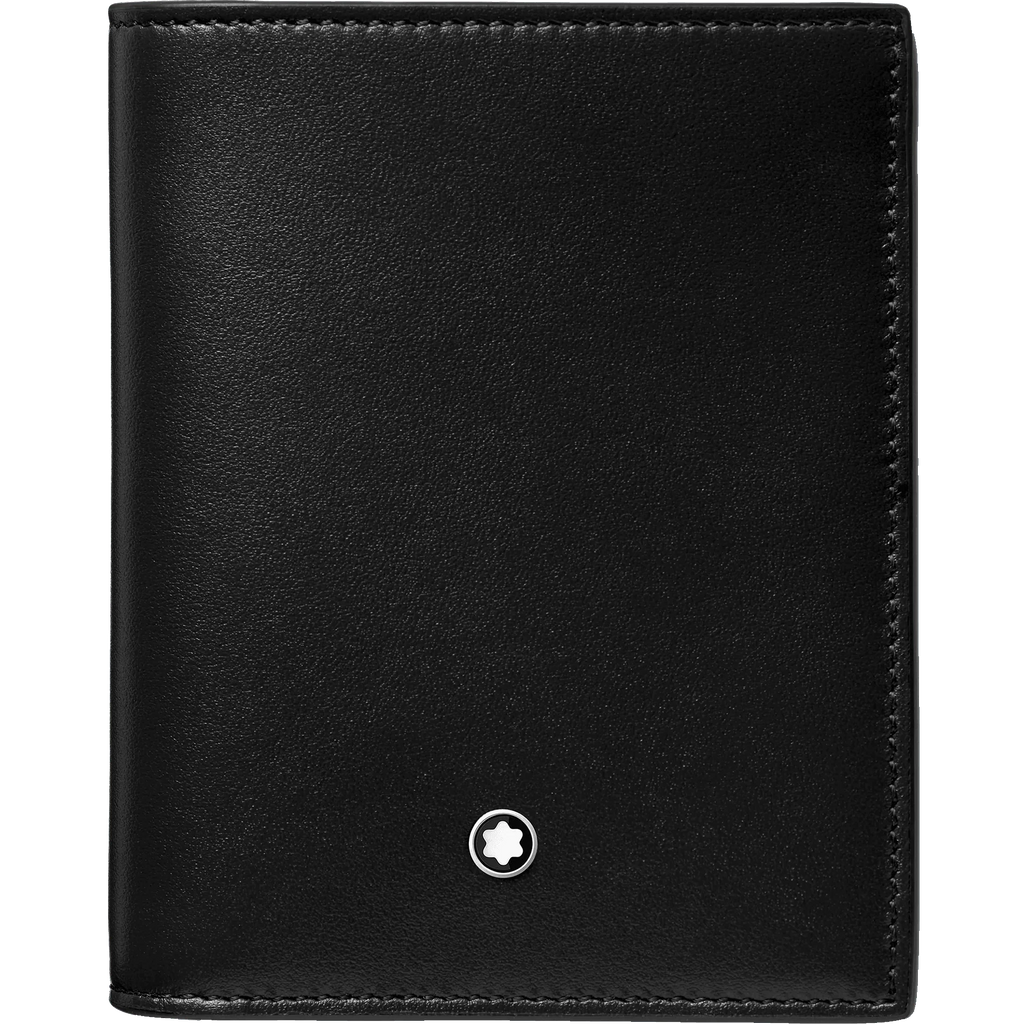 Montblanc portafoglio compatto 6 scomparti Meisterstück nero 129677