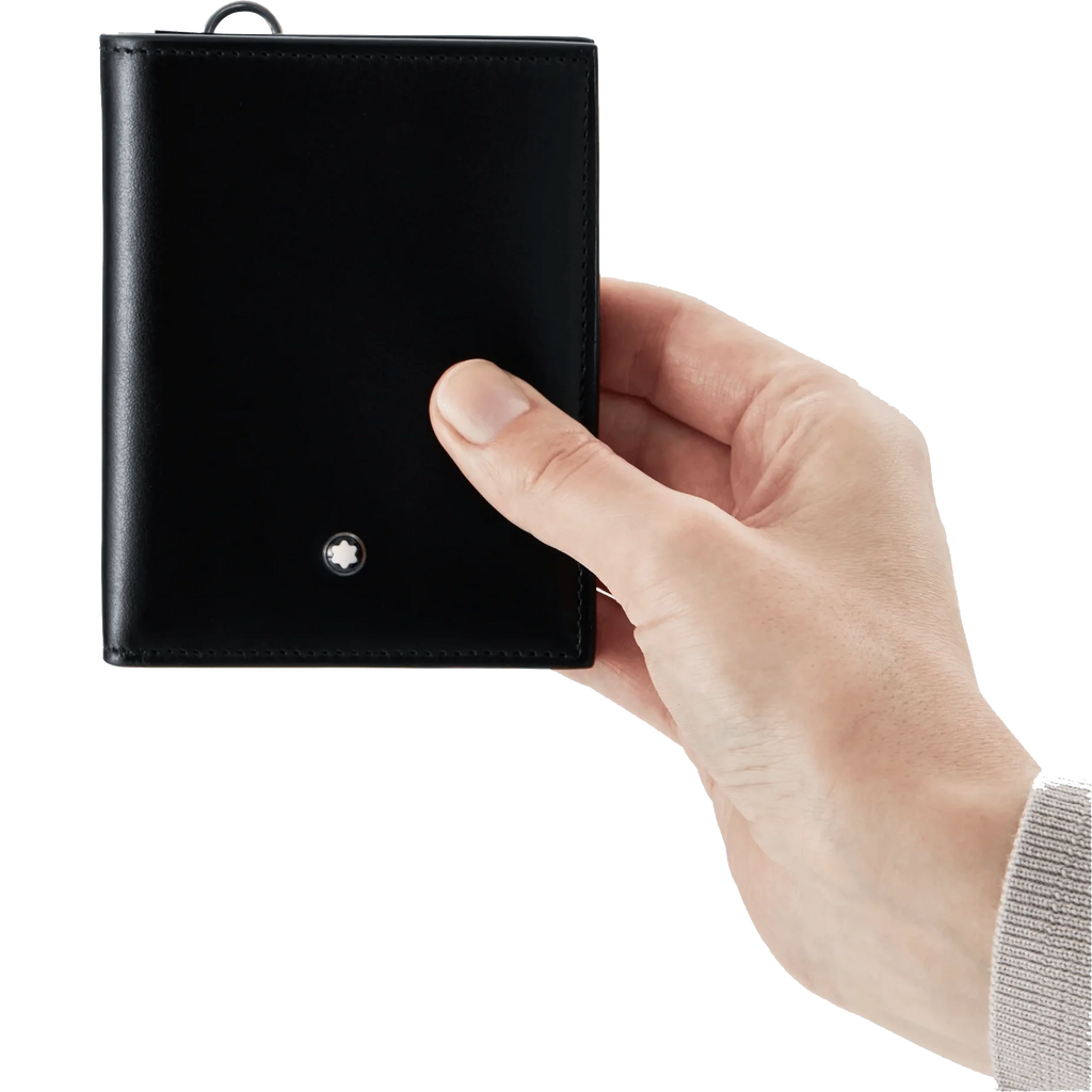 Montblanc portafoglio compatto 6 scomparti Meisterstück nero 129677