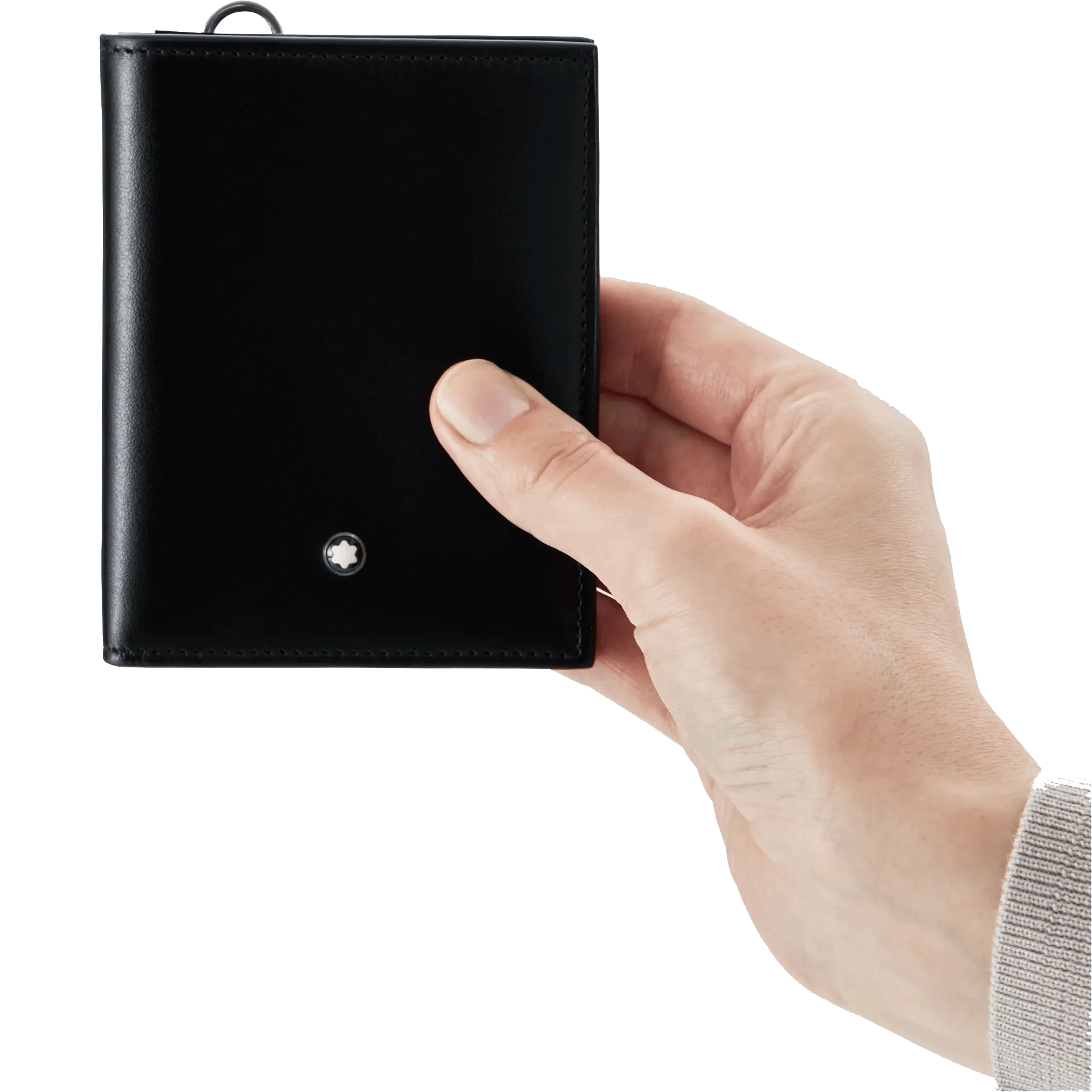 Montblanc portafoglio compatto 6 scomparti Meisterstück nero 129677