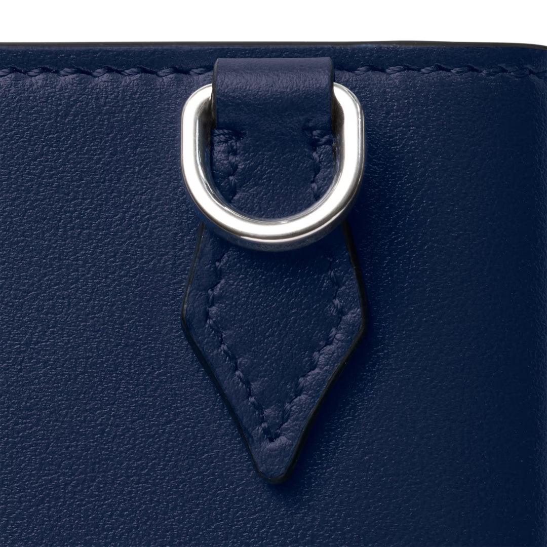Montblanc portafoglio compatto 6cc ink blue 131695