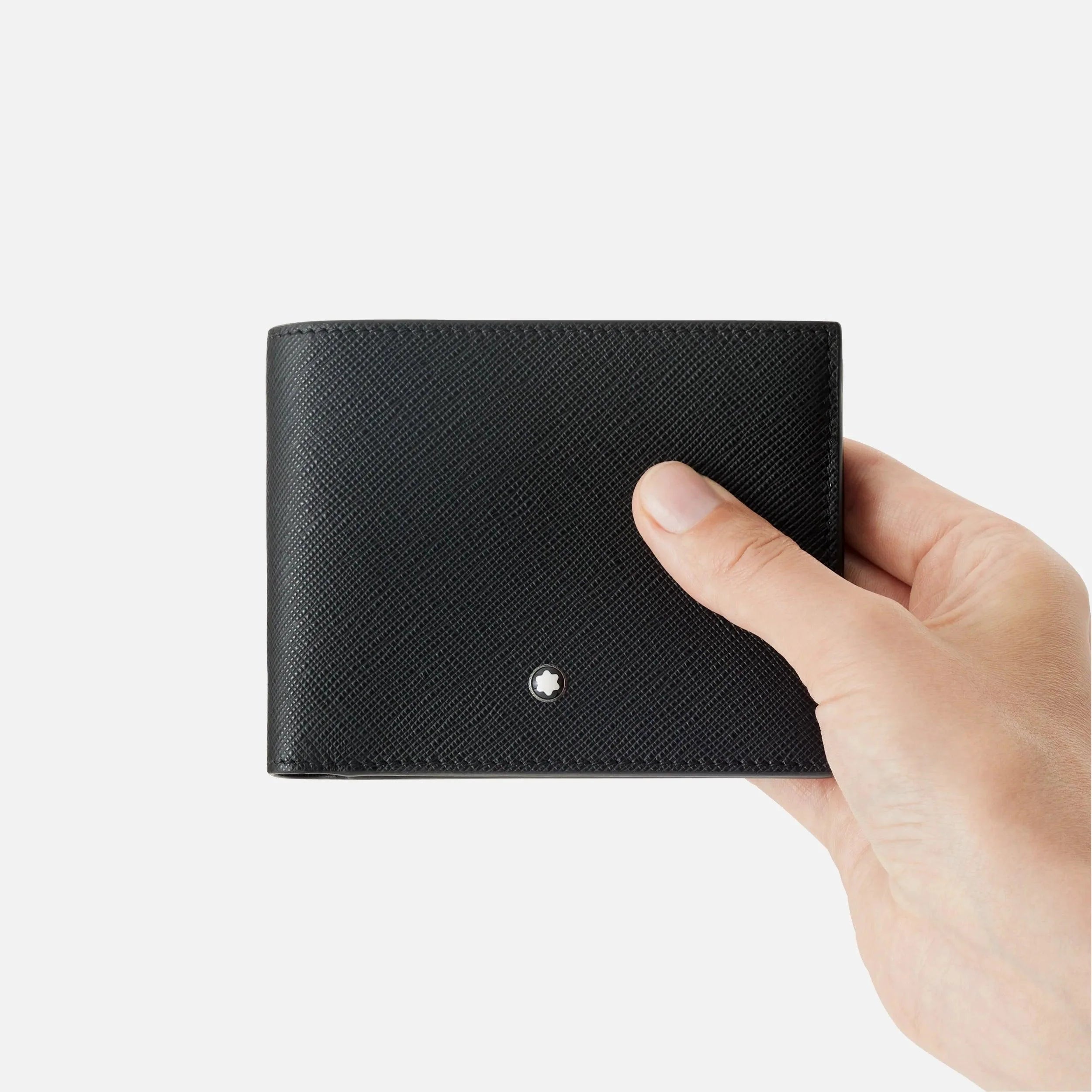 Montblanc portafoglio con 6 scomparti e 2 tasche trasparenti Montblanc Sartorial nero 130318