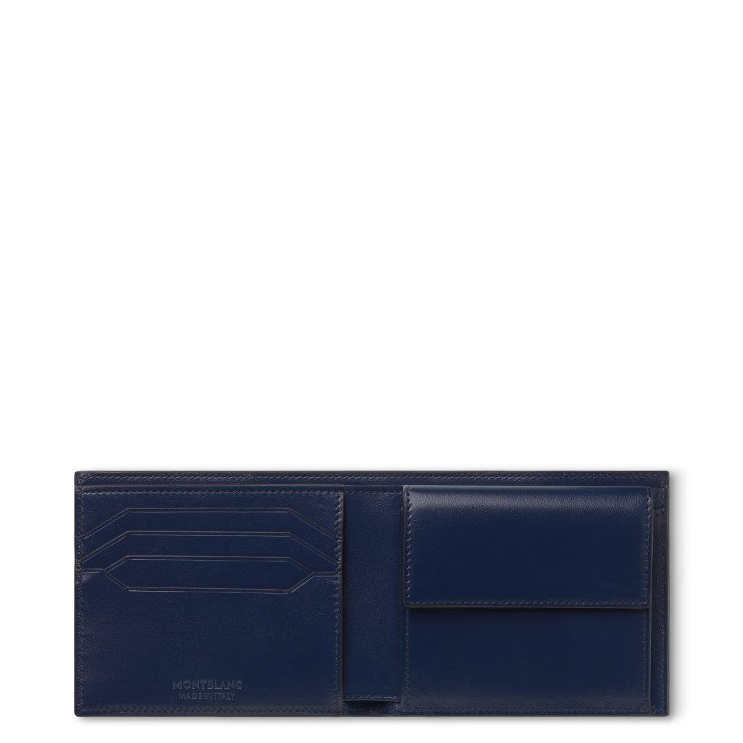 Montblanc portafoglio con porta monete 4CC Meisterstück Ink Blue 131934