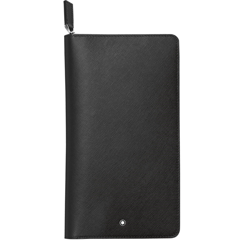 Montblanc portafoglio da viaggio 16 scomparti con cerniera Sartorial nero 113208