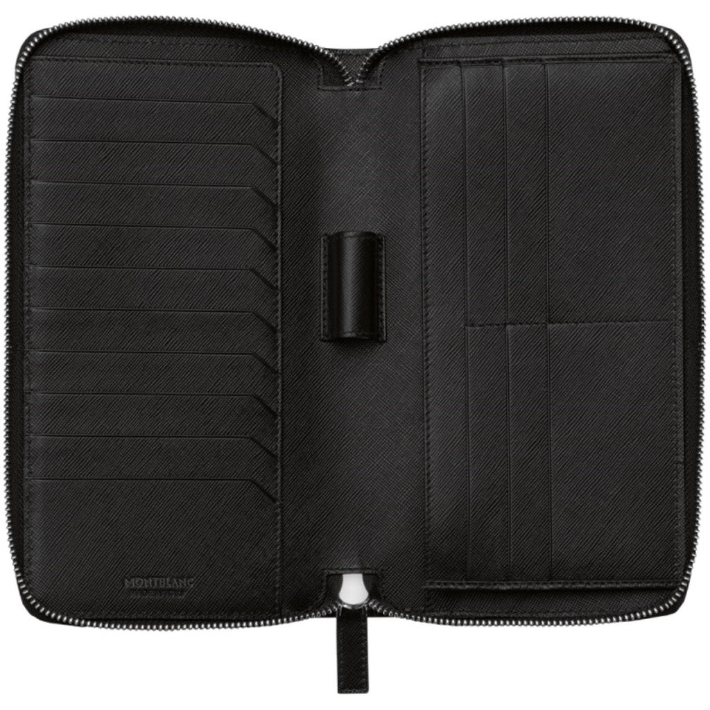 Montblanc portafoglio da viaggio 16 scomparti con cerniera Sartorial nero 113208