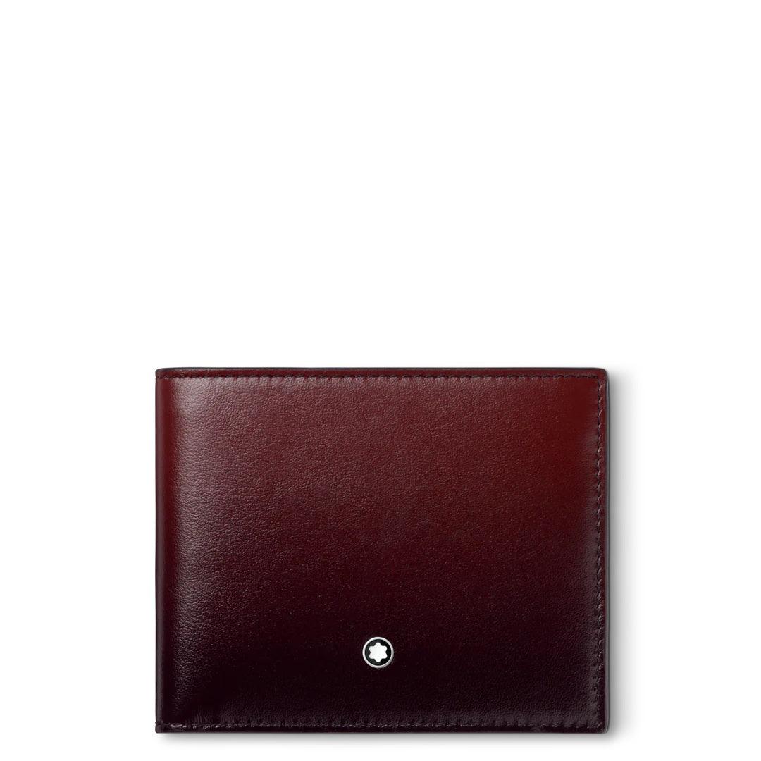 Montblanc portafoglio Meisterstück 6 scomparti bordeaux 131681