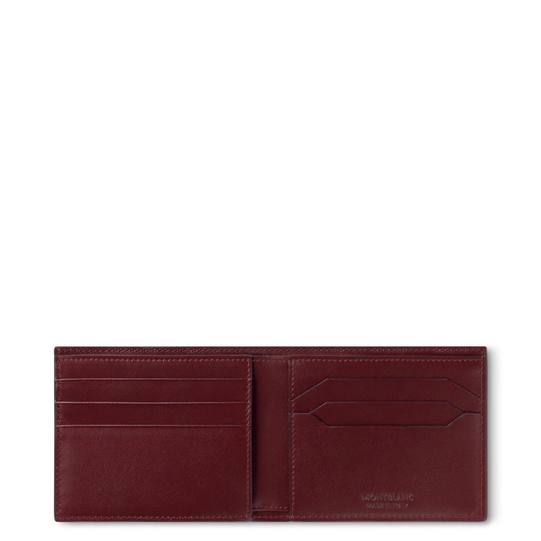 Montblanc portafoglio Meisterstück 6 scomparti bordeaux 131681