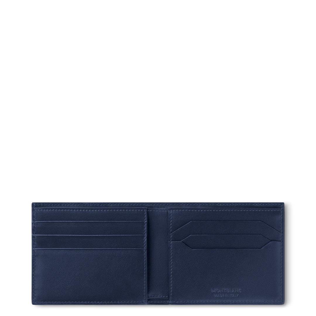 Montblanc portafoglio Meisterstück 6cc blu 131692