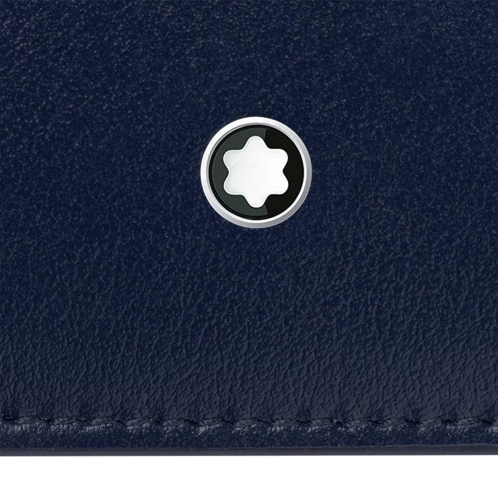 Montblanc portafoglio Meisterstück 6cc blu 131692