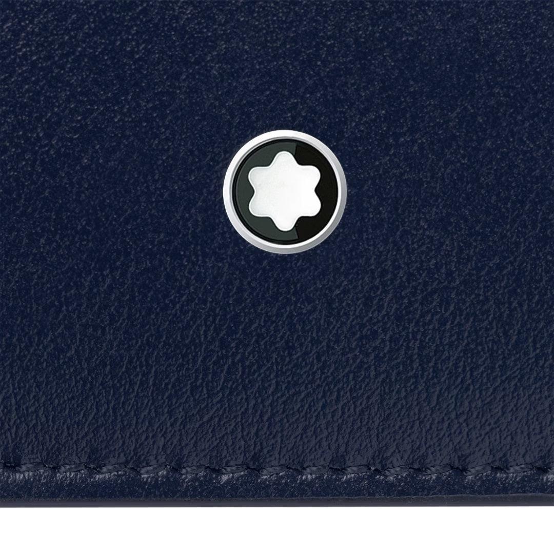 Montblanc portafoglio Meisterstück 6cc blu 131692