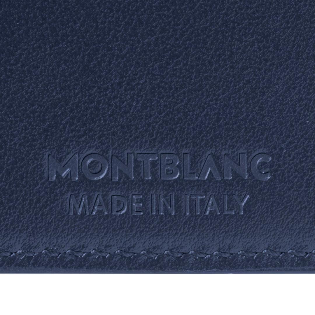 Montblanc portafoglio Meisterstück 6cc blu 131692