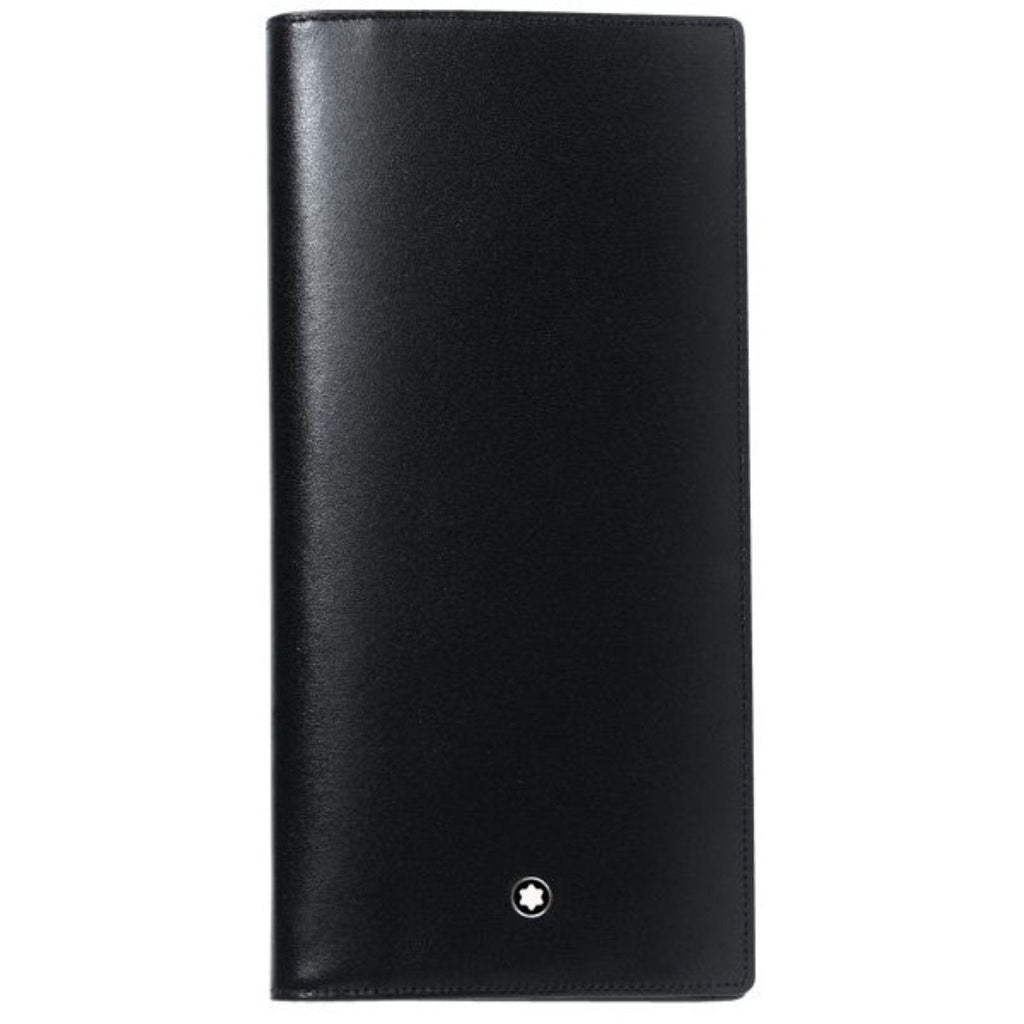 Montblanc portafoglio verticale 14 scomparti e tasca con cerniera Meisterstück nero 7165 nuova referenza 198318