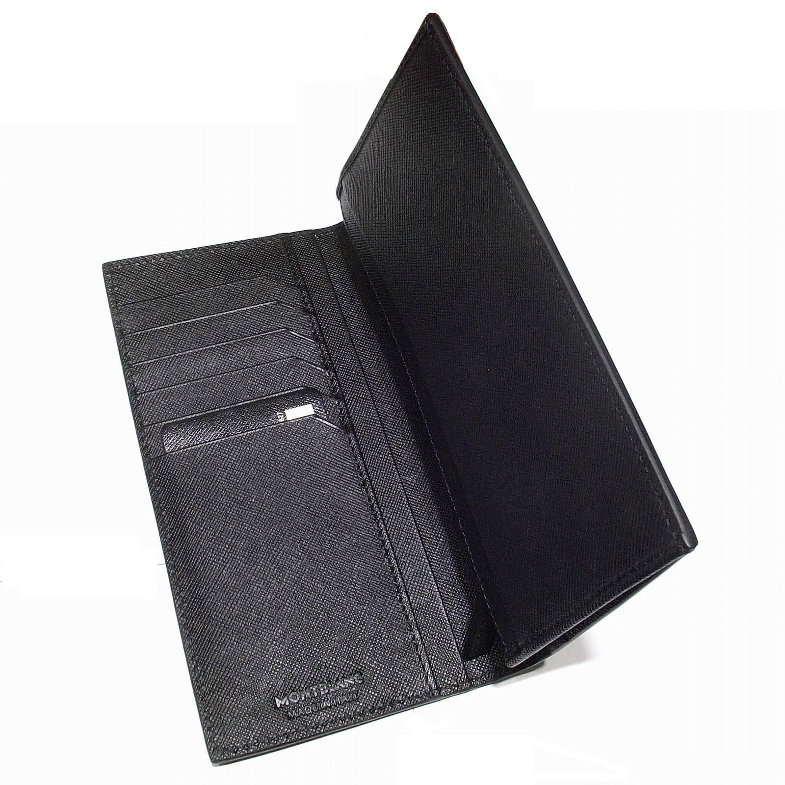 Montblanc portafoglio verticale 6 scomparti con cerniera Sartorial nero 113219