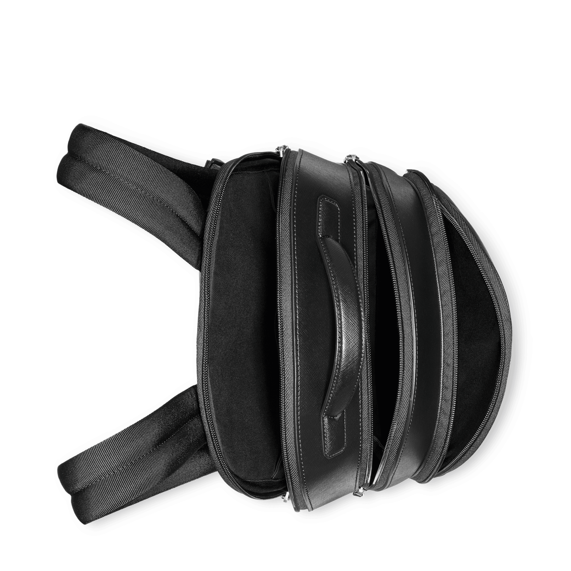 Montblanc zaino medio con 3 scomparti Montblanc Sartorial nero 130098