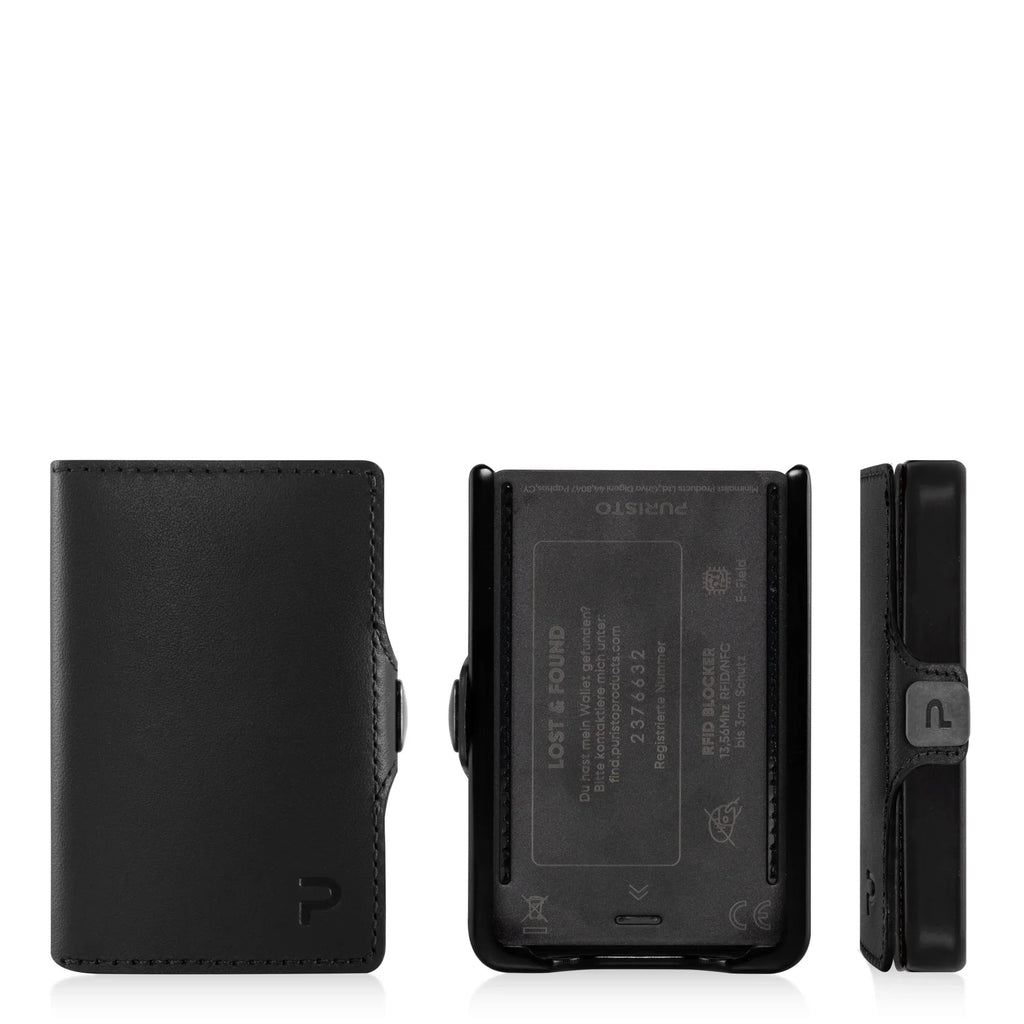 KLIK Minimal SLIM senza portamonete Pelle Nera
