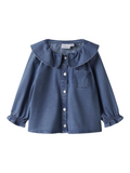 name it NMFSOPHY 13250601 Blu - Camicia Denim Bambina Jeans Manica Lunga 2-7 Anni