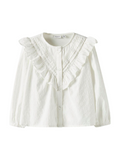 name it NMFTASHJA 13251619 Cloud Dancer Bianco - Camicia Elegante Bambina Cerimonia 2-8 Anni