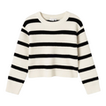 name it maglioncino da ragazza corto a righe Nilla 13235150 bianco nero