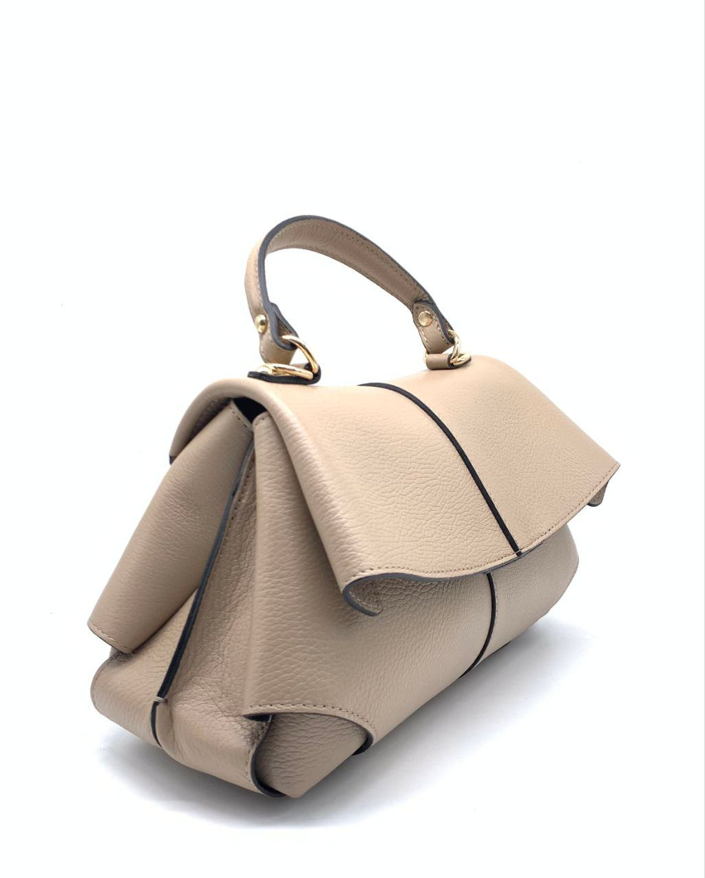 Structured Top-Handle Bag with Removable Strap
