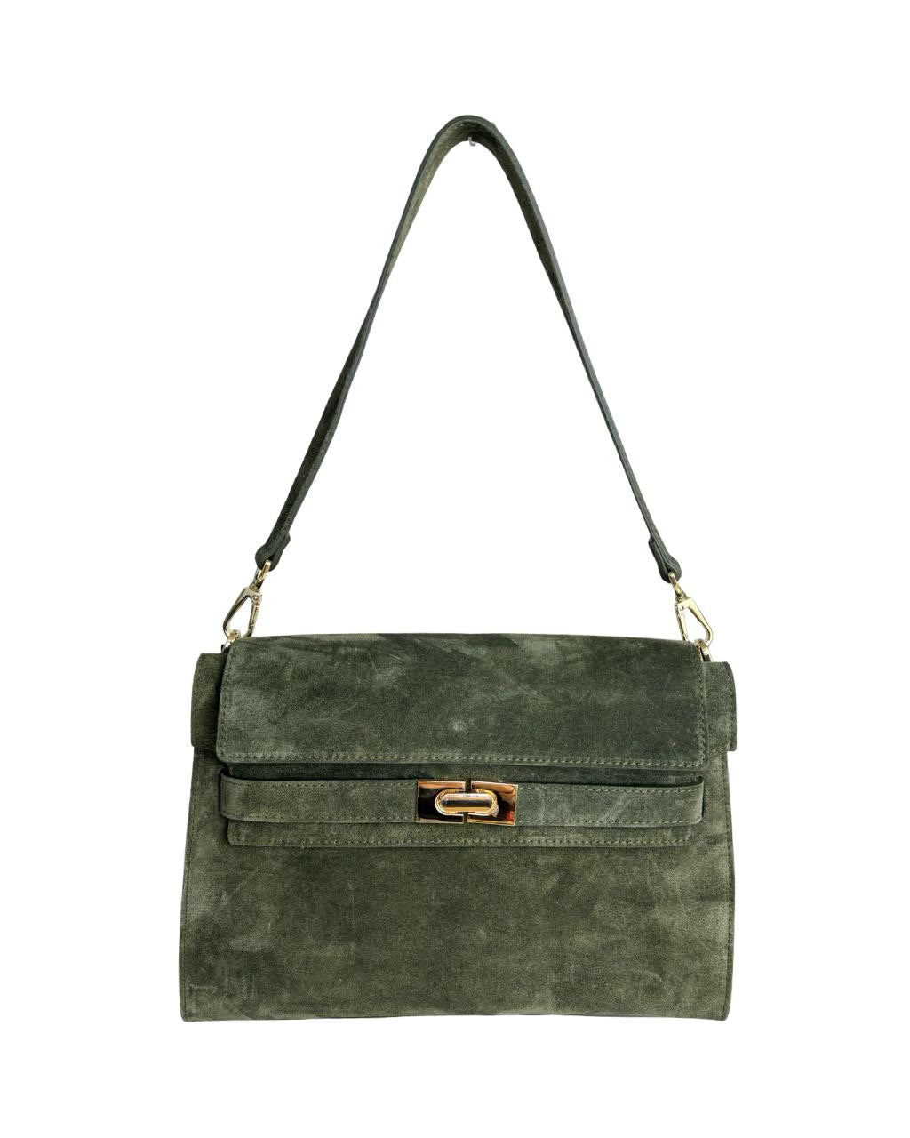 Italian Suede Shoulder/Clutch — refined and versatile