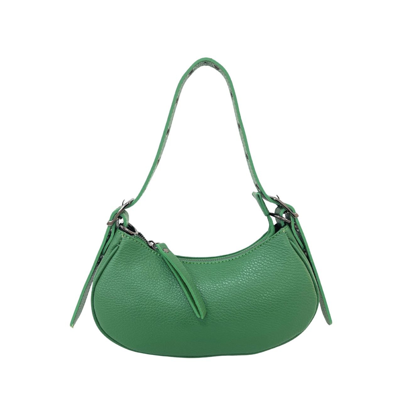 Mini Italian Leather Shoulder Bag with Eyelet Strap by Modex™