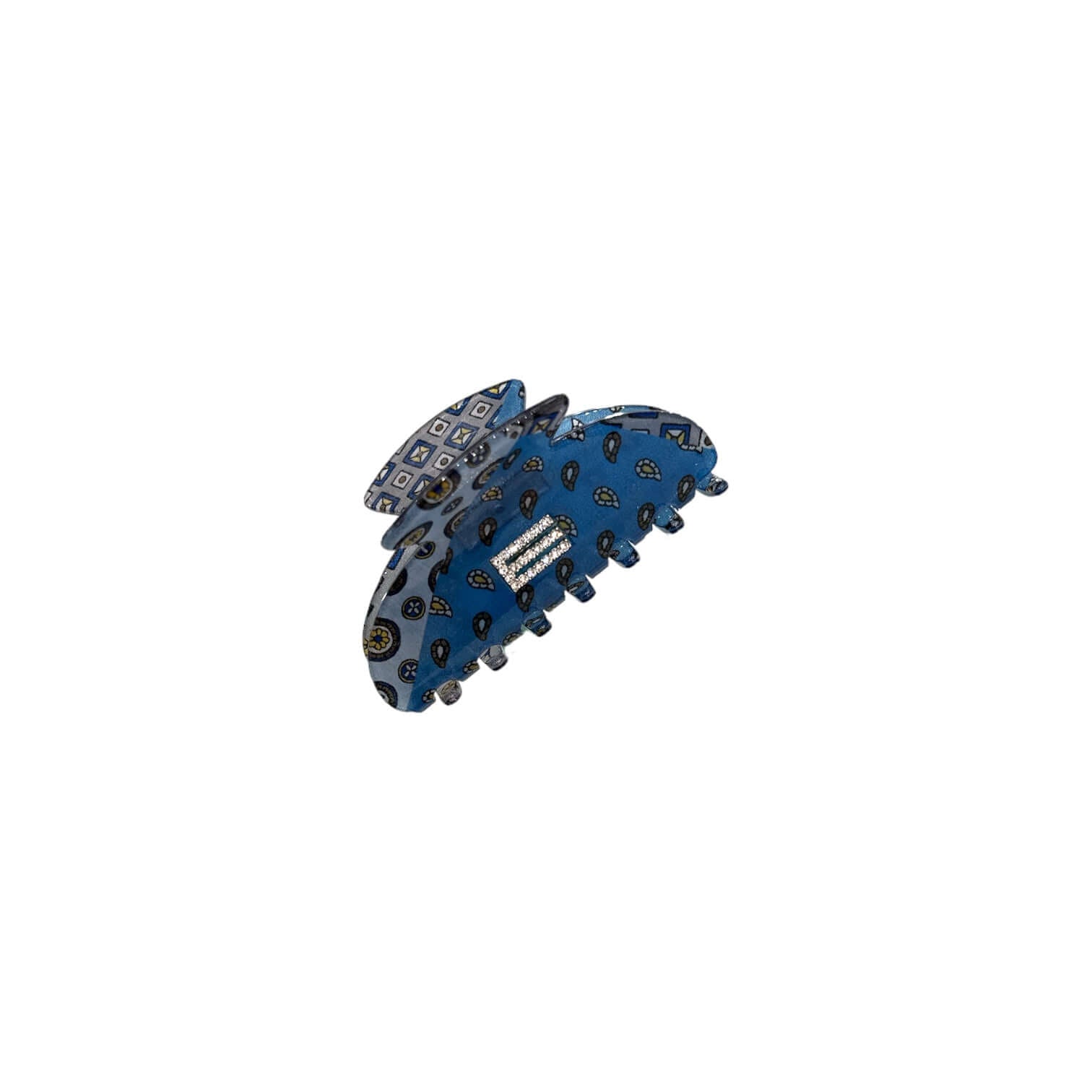 Pinza Seta Vetrificata "E" Strass