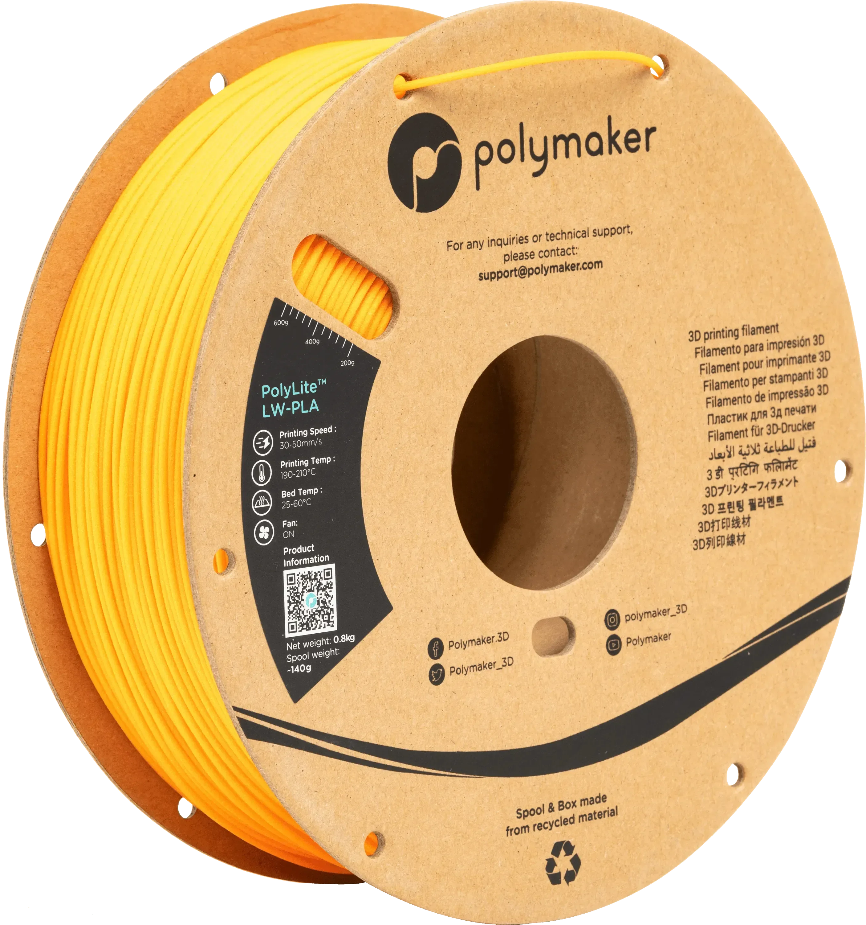 POLYMAKER POLYLITE LW-PLA 1.75mm/800g
