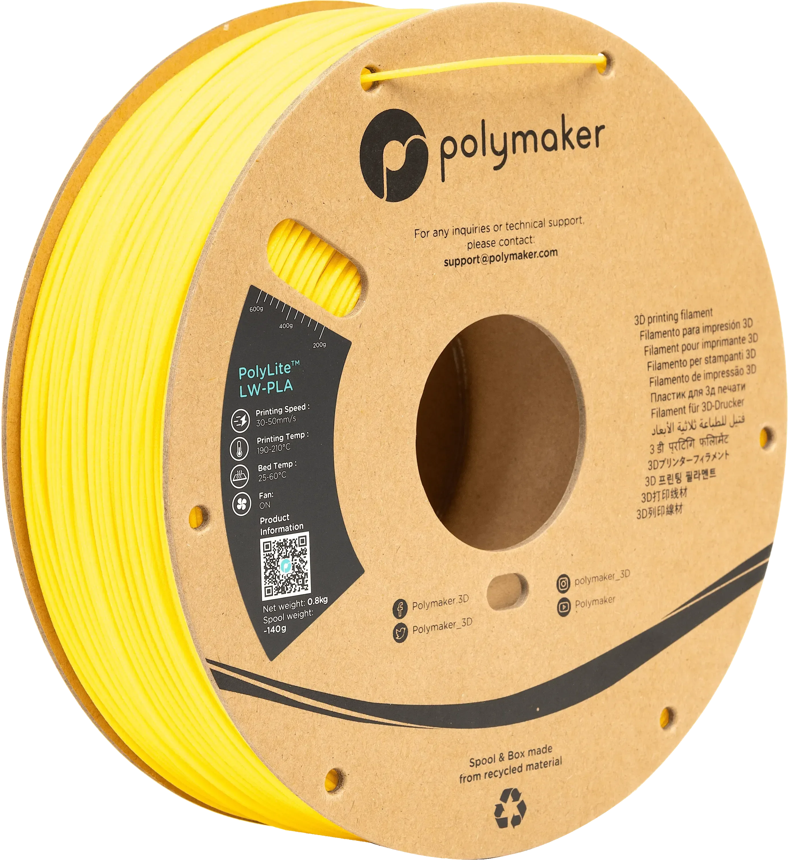 POLYMAKER POLYLITE LW-PLA 1.75mm/800g