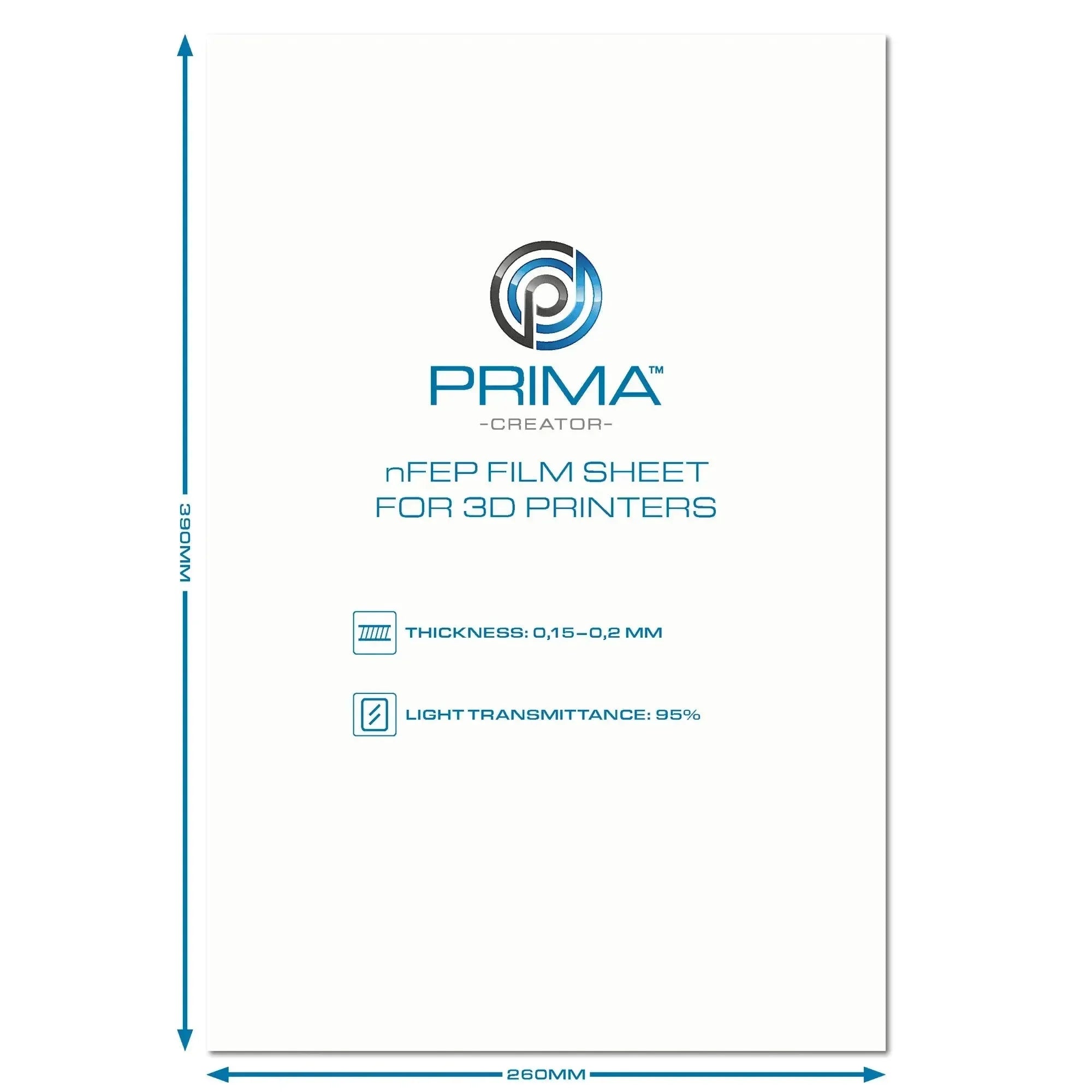 PRIMACREATOR NFEP FILM SHEET FOR 3D PRINTERS - 260 X 390 MM