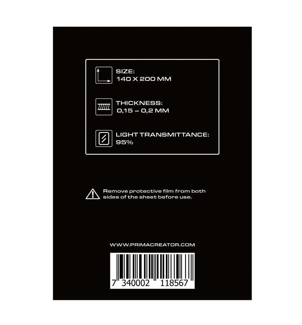 PRIMACREATOR NFEP FILM SHEETS FOR 3D PRINTERS - 140 X 200 MM - 3-PACK