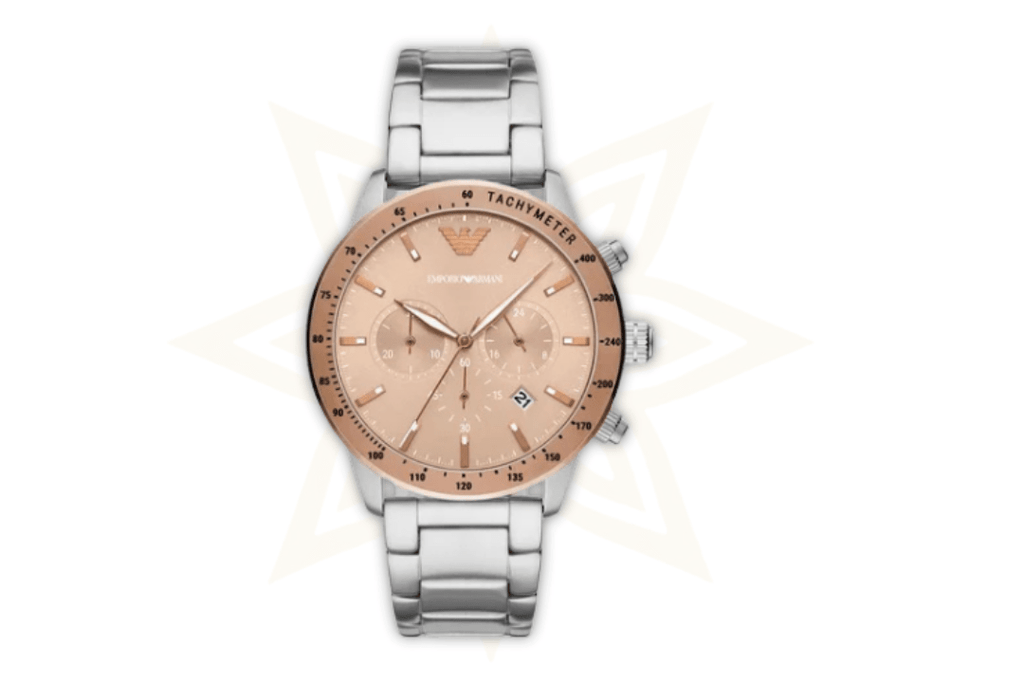 Armani Orologio in acciaio inossidabile argento
