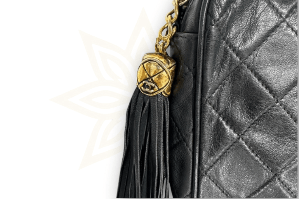 Chanel Camera Bag in pelle nera trapuntata – Vintage anni ‘80/’90
