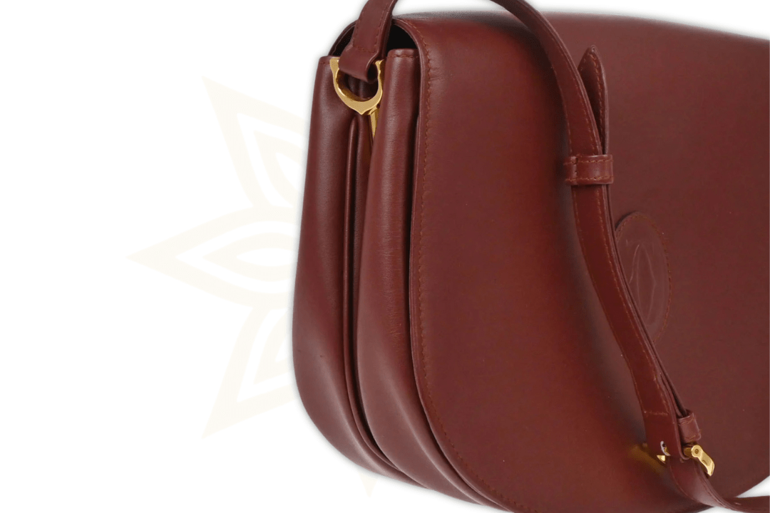 Cartier – Must de Cartier Saddle Bag in pelle bordeaux (Vintage Made in Italy)