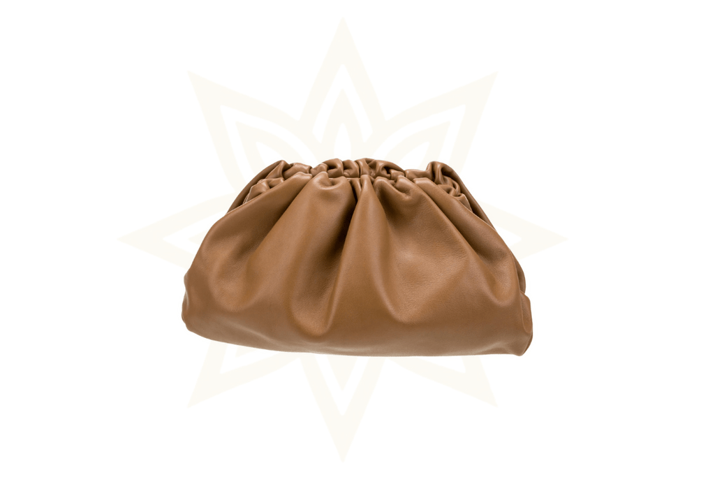 Bottega Veneta The Pouch Large in pelle caramello