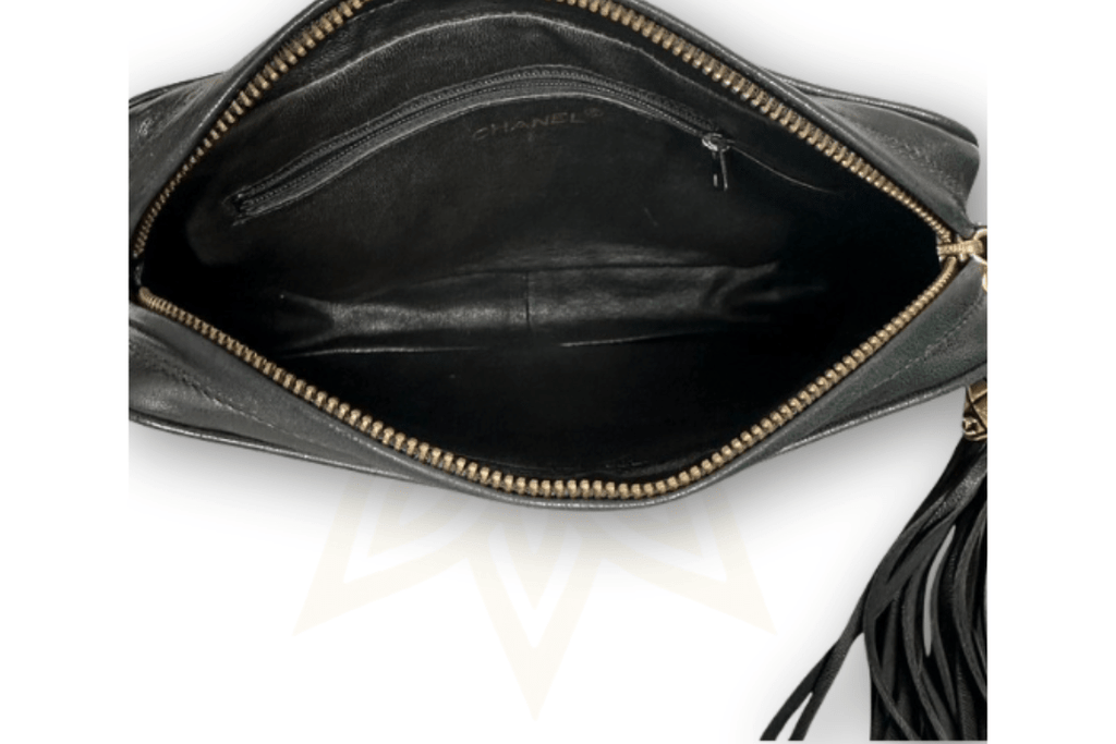 Chanel Camera Bag in pelle nera trapuntata – Vintage anni ‘80/’90
