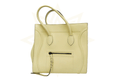 CELINE Luggage Micro Tote in pelle liscia avorio