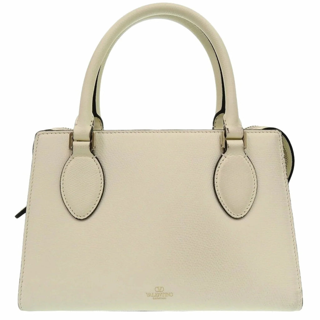 Borsa a mano Valentino Garavani V-Sling in pelle avorio 0250Valentino