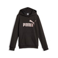 Puma felpa da ragazza con cappucio e logo grande 670310-56 nero-bronzo