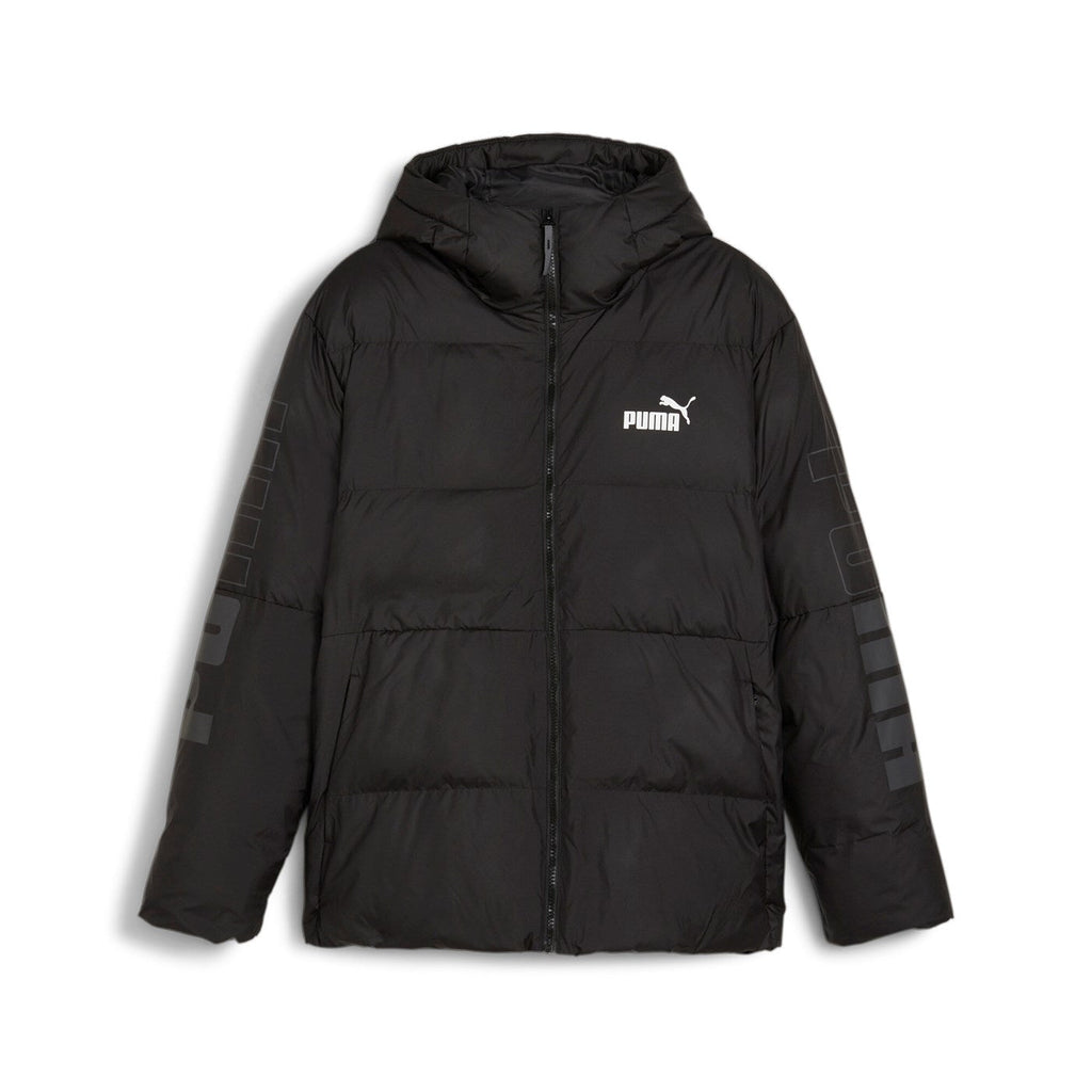 Puma Giacca a piumino sintetico da uomo con cappuccio Power 675389-01 nero