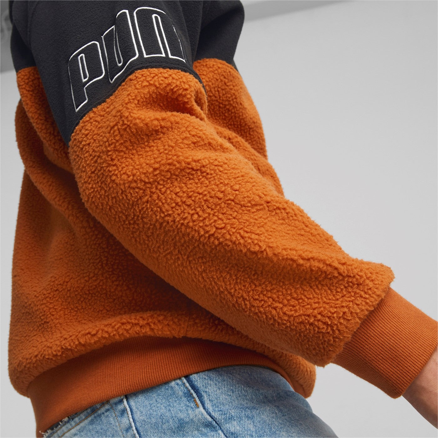 Puma Maglia Pile con Cappuccio Power Winterized 849854 64 arancio nero