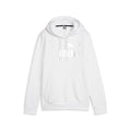 Puma felpa da donna con cappuccio e stampa logo argento 849958-02 bianco