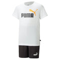 Puma Completino da bambino e ragazzo T-shirt e Short in jersey 847310-57 white-black