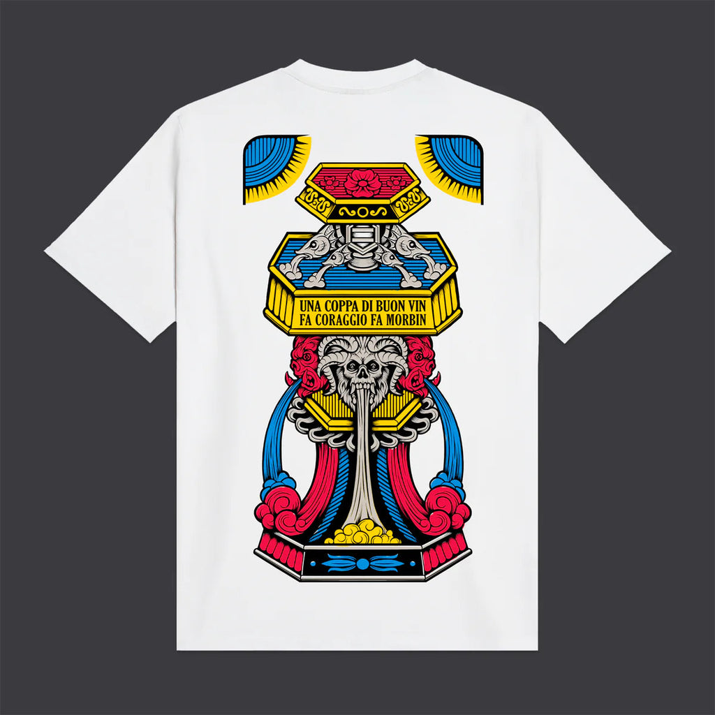 Dolly Noire T-shirt Uomo Asso di Coppe Marza Triestine Bianca - TS1213-TT-02