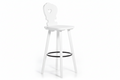 Sgabello Tirolese con Cuore Vienna SG colore bianco - Altezza 76 cm