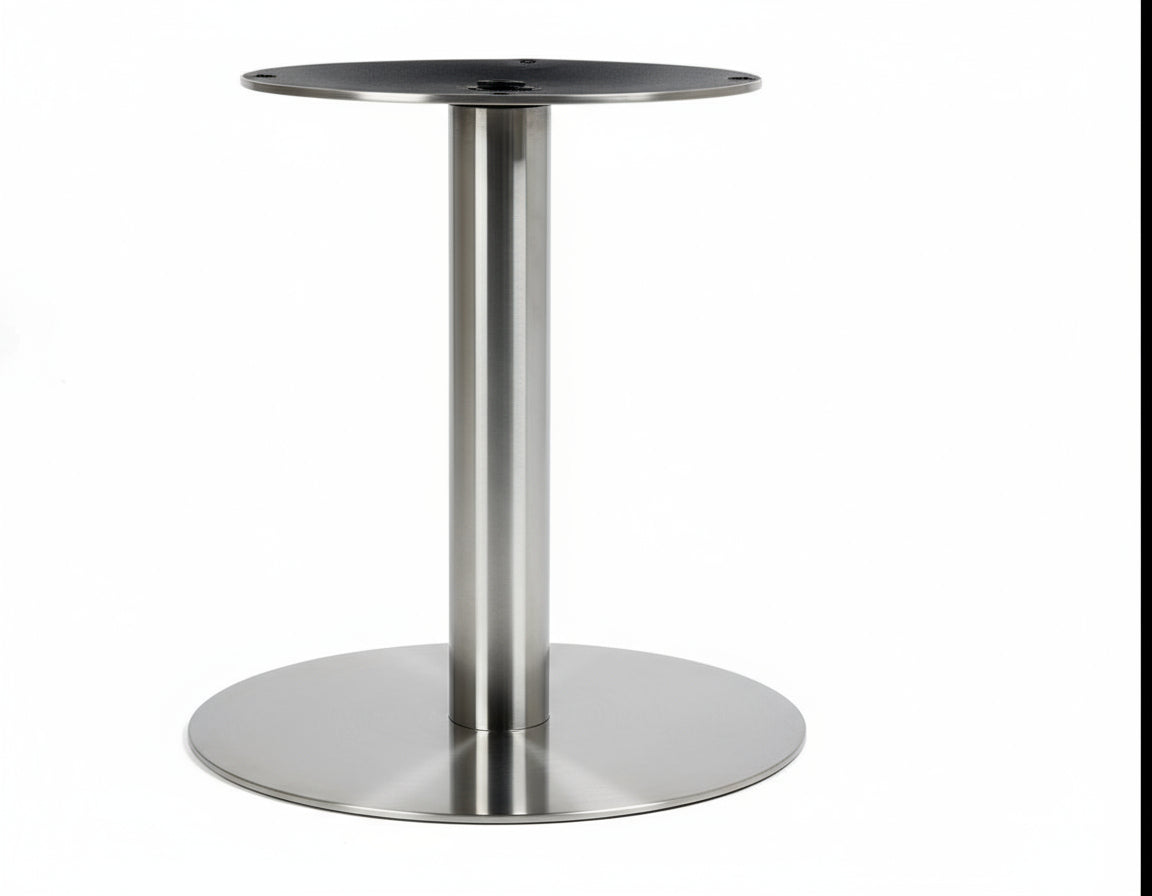 Basamento tavolo per ristoranti como in resina con rivestimento silver